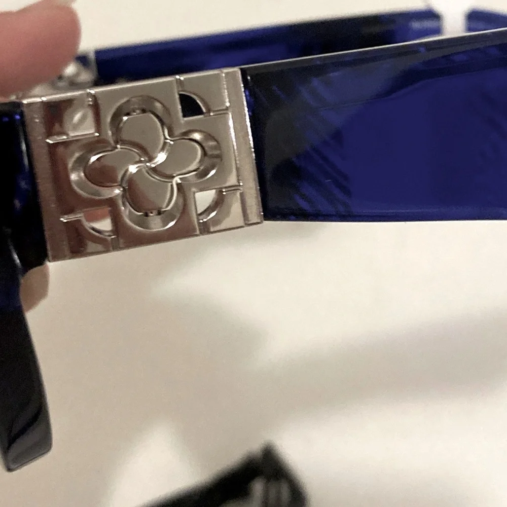 2025 Burberry Rose Blue Cateye Glasses x Silver Hardware NWT
